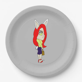 chibi bunnygirl paper plate
