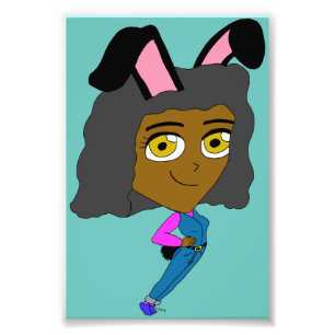 chibi bunnygirl photo print