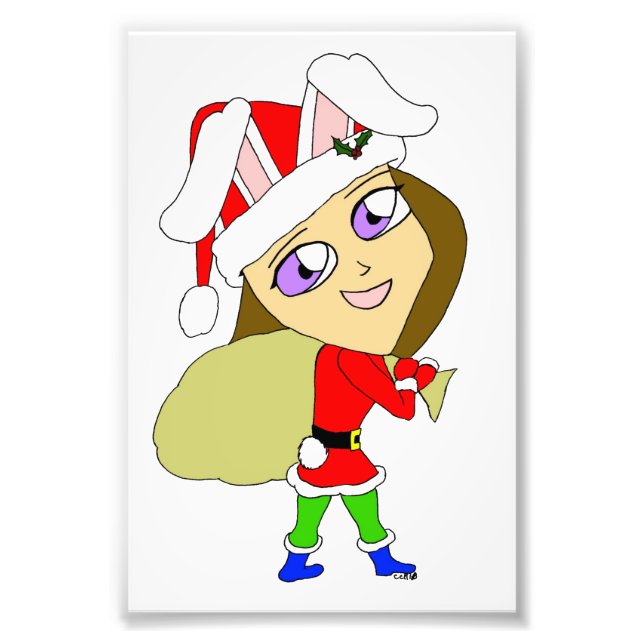 chibi bunnygirl  photo print (Front)