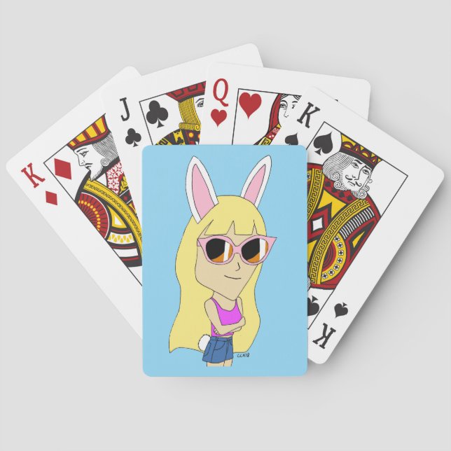 chibi bunnygirl   playing cards (Back)