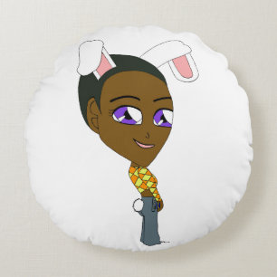chibi bunnygirl round cushion
