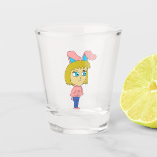chibi bunnygirl  shot glass