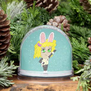 chibi bunnygirl    snowglobe