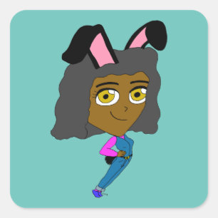 chibi bunnygirl square sticker