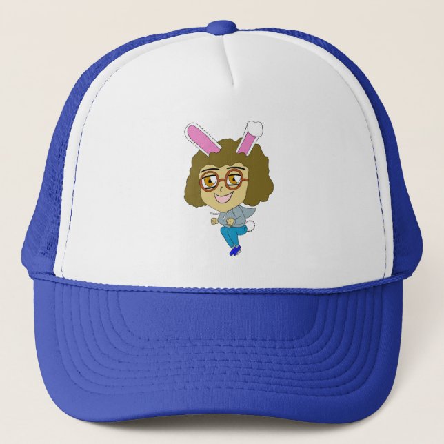 chibi bunnygirl  trucker hat (Front)