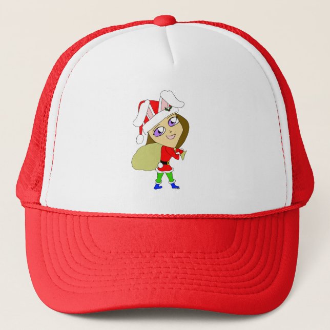 chibi bunnygirl  trucker hat (Front)