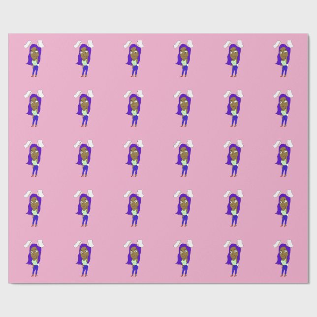 Chibi Bunnygirl Wrapping Paper (Flat)
