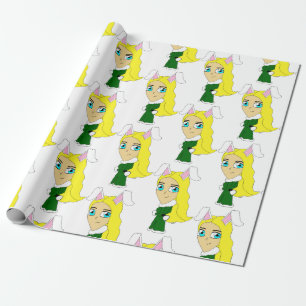 chibi bunnygirl  wrapping paper