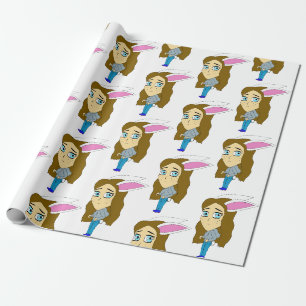 chibi bunnygirl wrapping paper