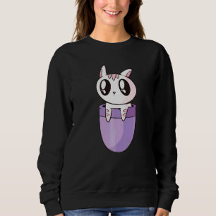 Chibi Cat In Pocket Animal In Your Pocket Graphic Sweatshirt