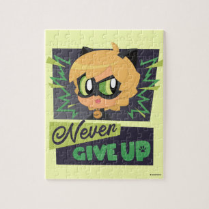 Chibi Cat Noir Never Give Up Jigsaw Puzzle