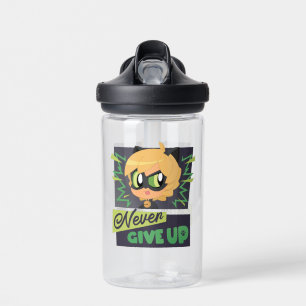 Chibi Cat Noir Never Give Up Water Bottle