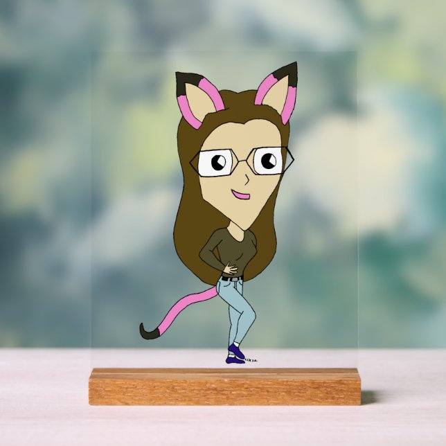 chibi catgirl acrylic sign (Neutral)