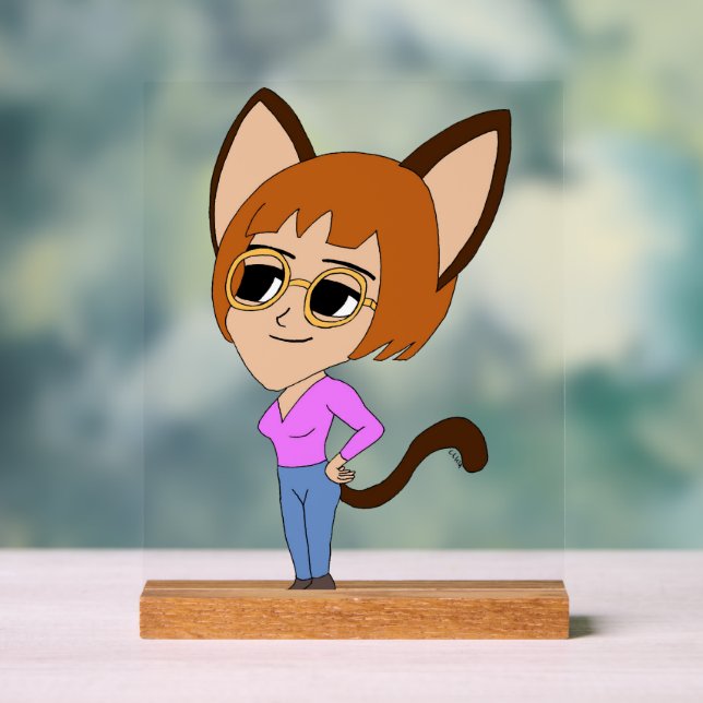 chibi catgirl acrylic sign (Neutral)