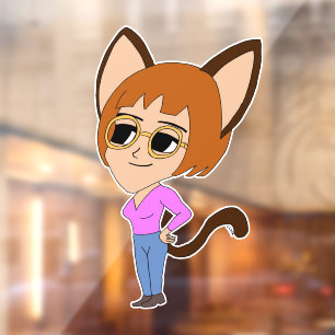 chibi catgirl button