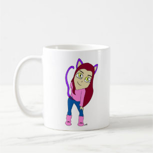 chibi catgirl coffee mug