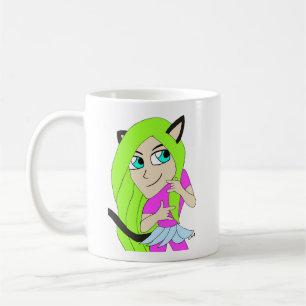chibi catgirl  coffee mug