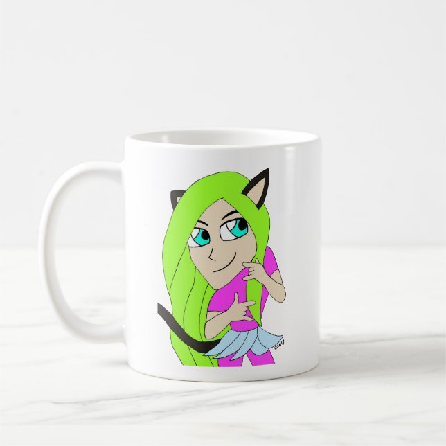 chibi catgirl  coffee mug (Left)