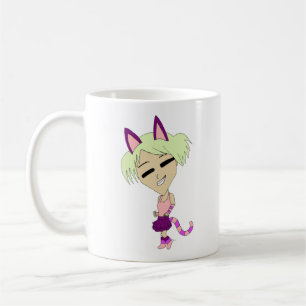 chibi catgirl  coffee mug