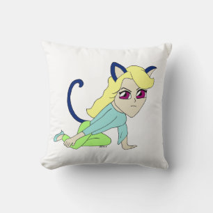 chibi catgirl cushion