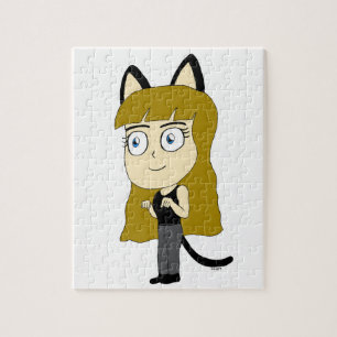 chibi catgirl jigsaw puzzle