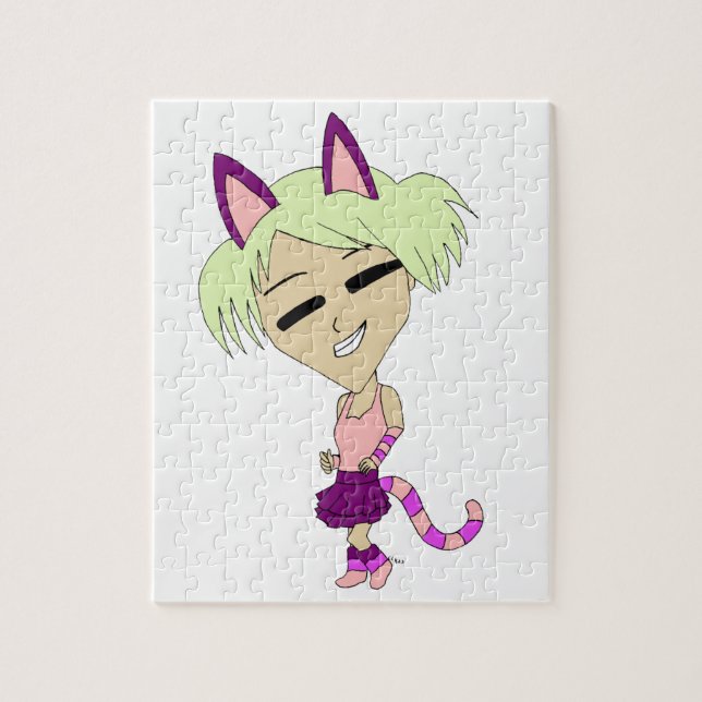 chibi catgirl  jigsaw puzzle (Vertical)