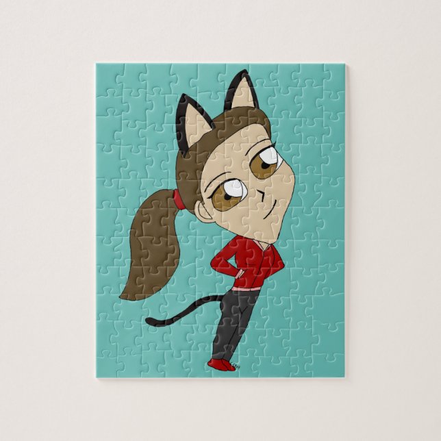 chibi catgirl  jigsaw puzzle (Vertical)