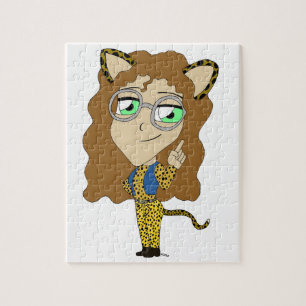 chibi catgirl  jigsaw puzzle