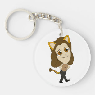 chibi catgirl key ring