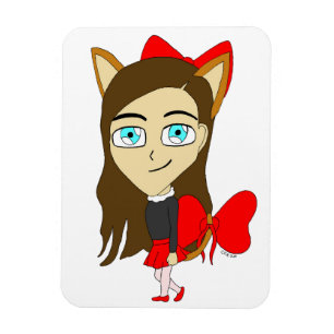 chibi catgirl magnet