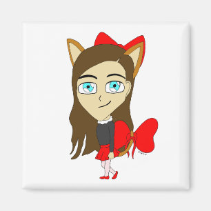 chibi catgirl    magnet