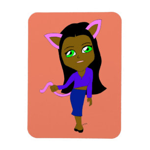 chibi catgirl  magnet