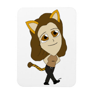 chibi catgirl  magnet