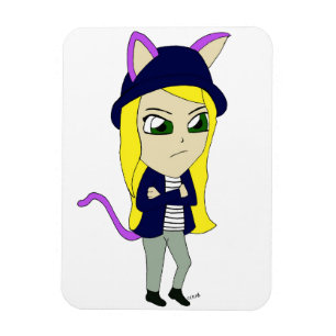 chibi catgirl  magnet
