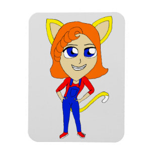 chibi catgirl  magnet