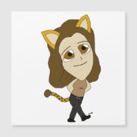 chibi catgirl Magnetic Card