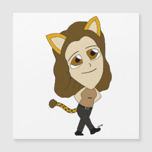 chibi catgirl Magnetic Card