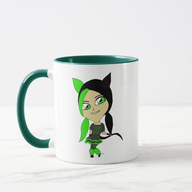 chibi catgirl    mug (Left)