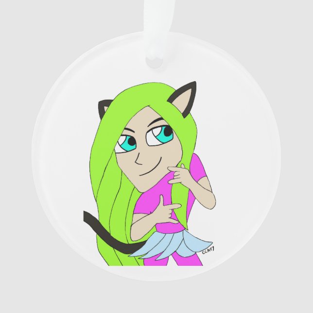 chibi catgirl   ornament (Front)