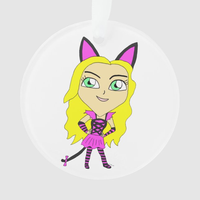 chibi catgirl  ornament (Front)
