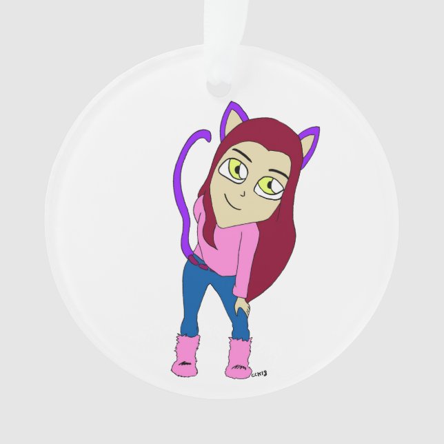 chibi catgirl     ornament (Front)