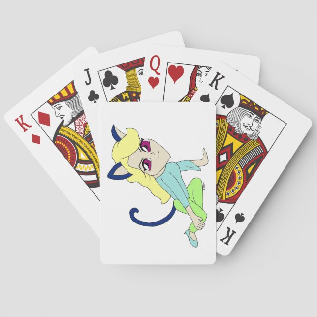 chibi catgirl  playing cards (Back)