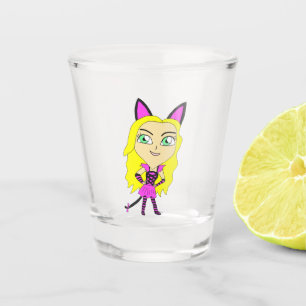 chibi catgirl shot glass
