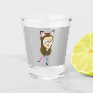 chibi catgirl shot glass