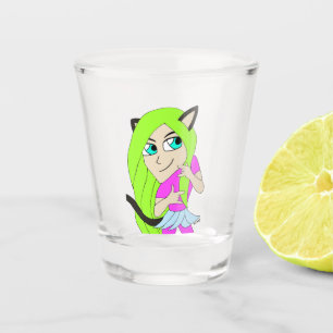 chibi catgirl shot glass