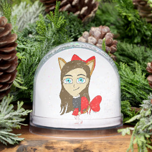 chibi catgirl  snowglobe