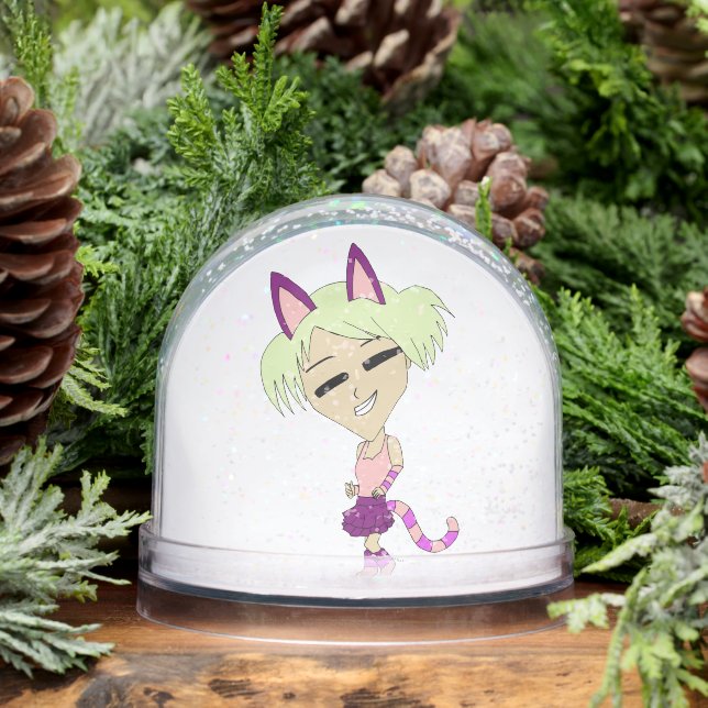 chibi catgirl   snowglobe (Winter)