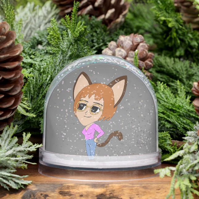 chibi catgirl   snowglobe (Winter)