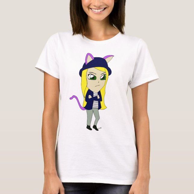 chibi catgirl   T-Shirt (Front)
