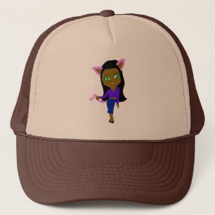 chibi catgirl trucker hat